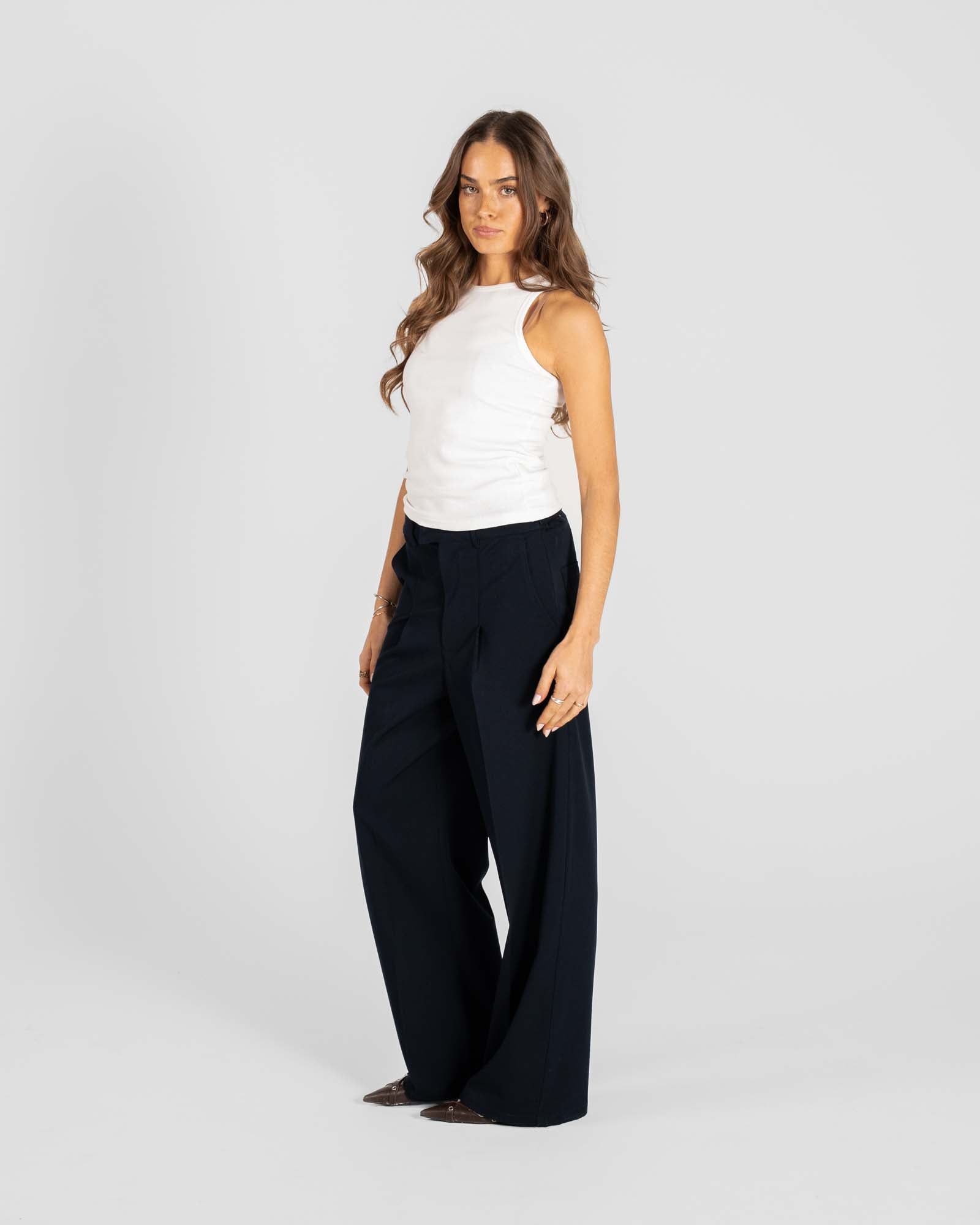 Baggy Suitpants Navy dame